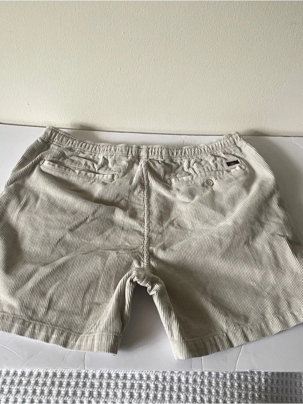 Faherty Pull-On Elastic Corduroy Shorts Men XL Coastal Birch Organic Cotton 6